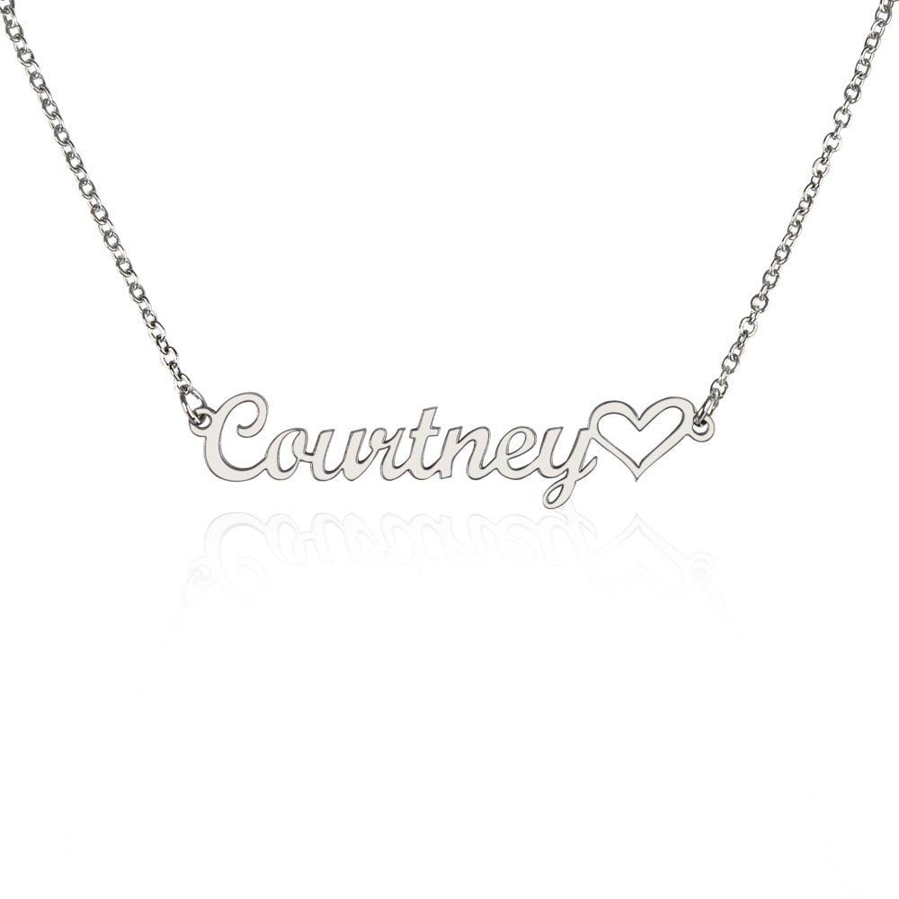 Classic Heart Style Name Necklace